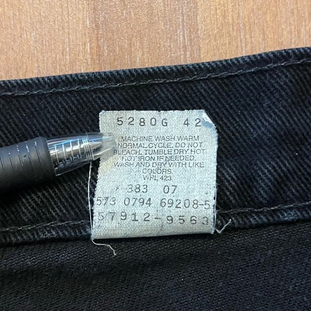 Vtg Levi's Orange tab 912 slim fit tapered leg high waisted mom jeans black 11 M